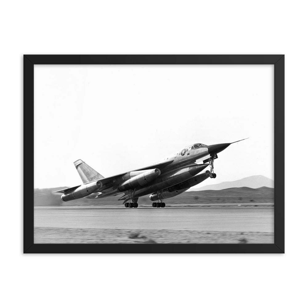 B-58 Hustler Take-Off Framed poster - I Love a Hangar
