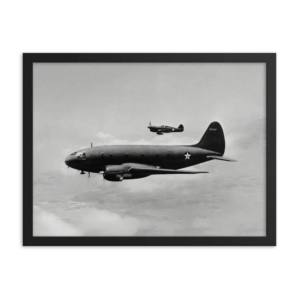C-46 Commando Framed poster - I Love a Hangar