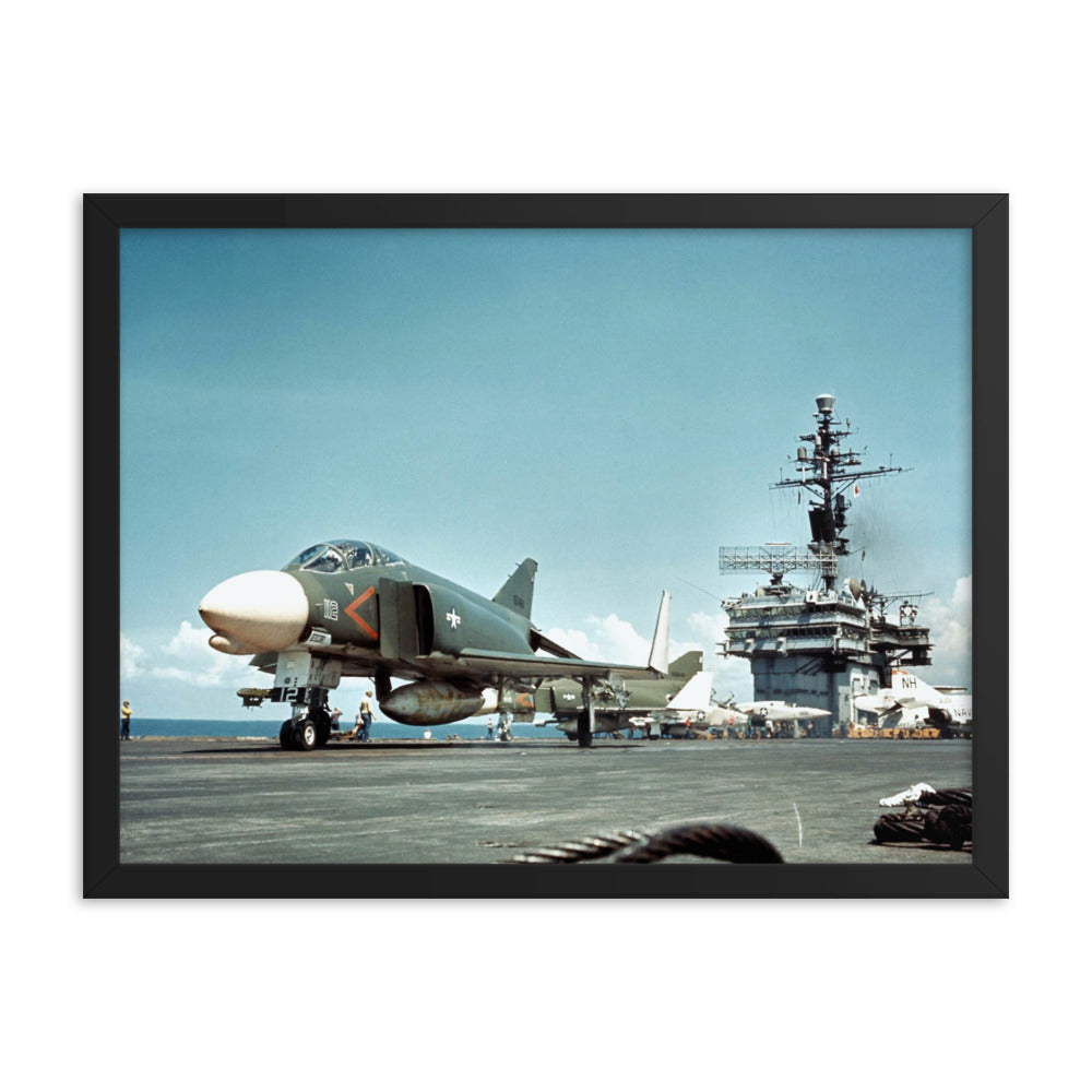 F-4G Camouflaged Phantom Framed poster - I Love a Hangar