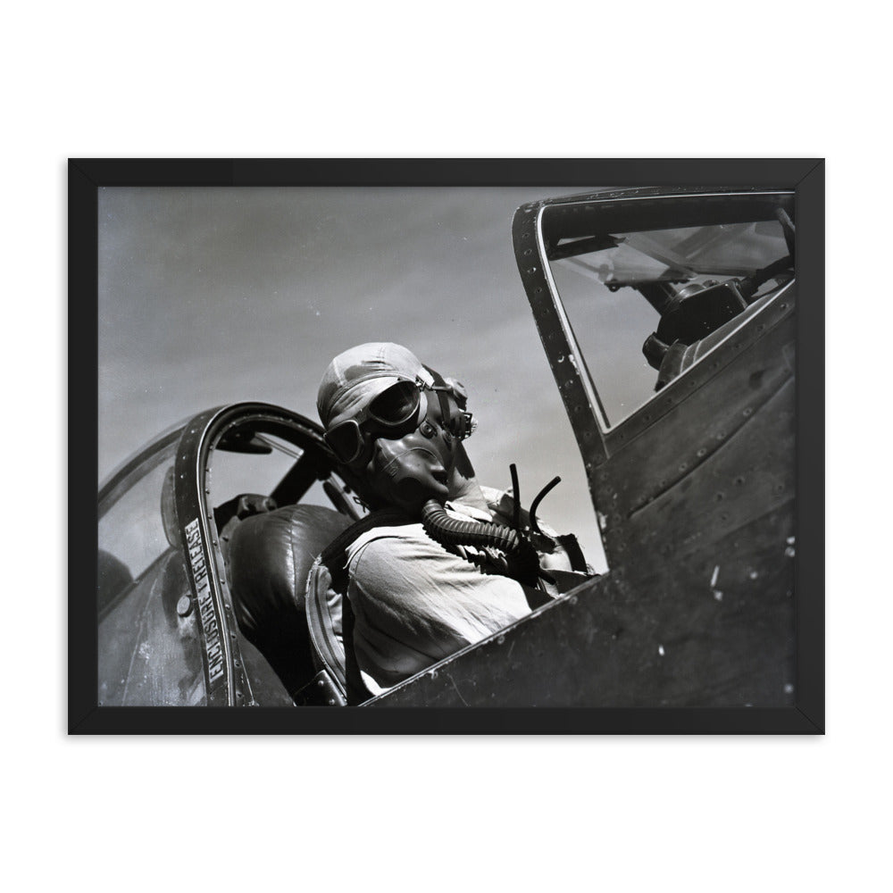 F4U Corsair Pilot Framed poster