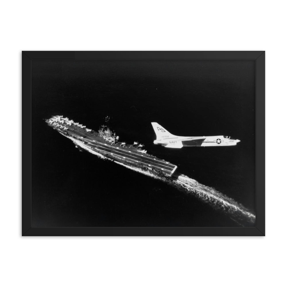 F-8 Crusader In Flight Framed poster - I Love a Hangar