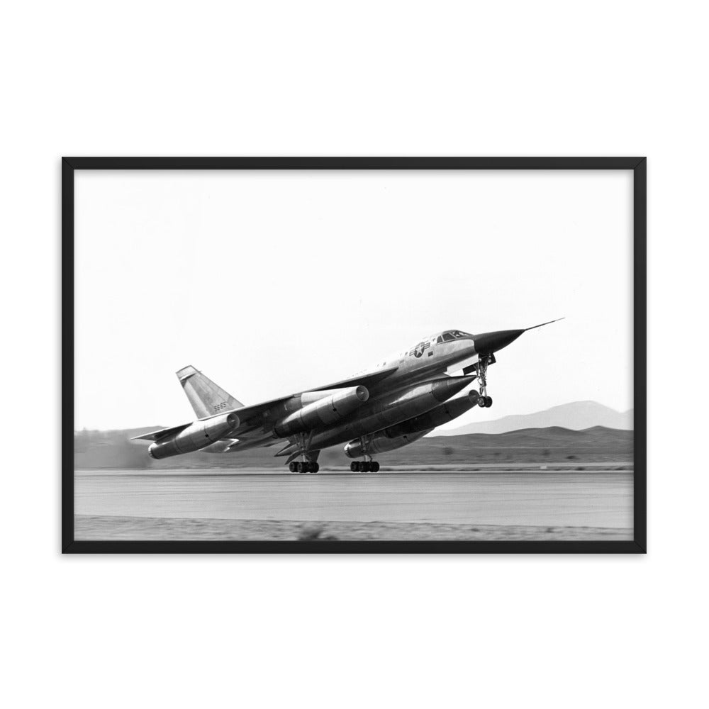 B-58 Hustler Take-Off Framed poster - I Love a Hangar