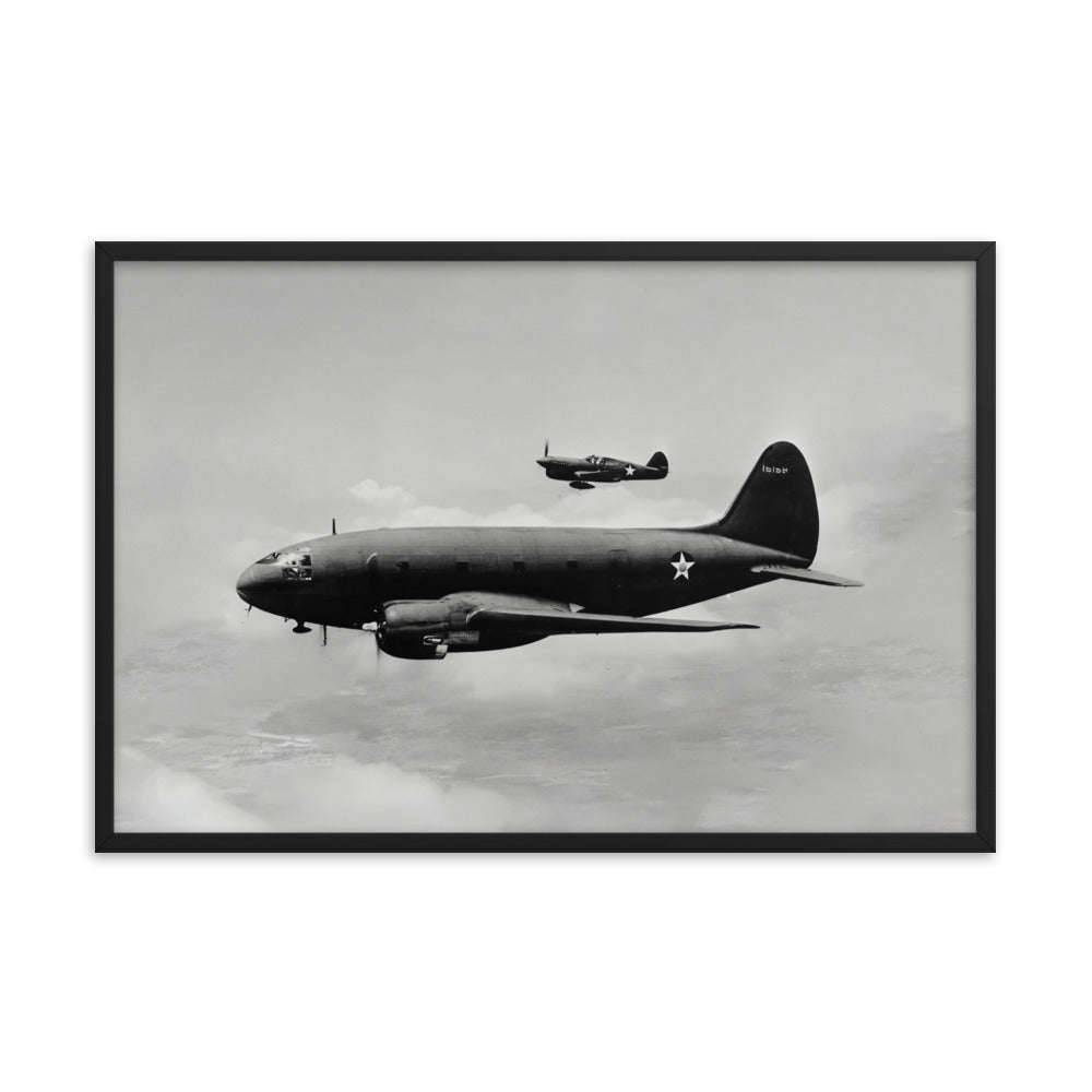 C-46 Commando Framed poster - I Love a Hangar