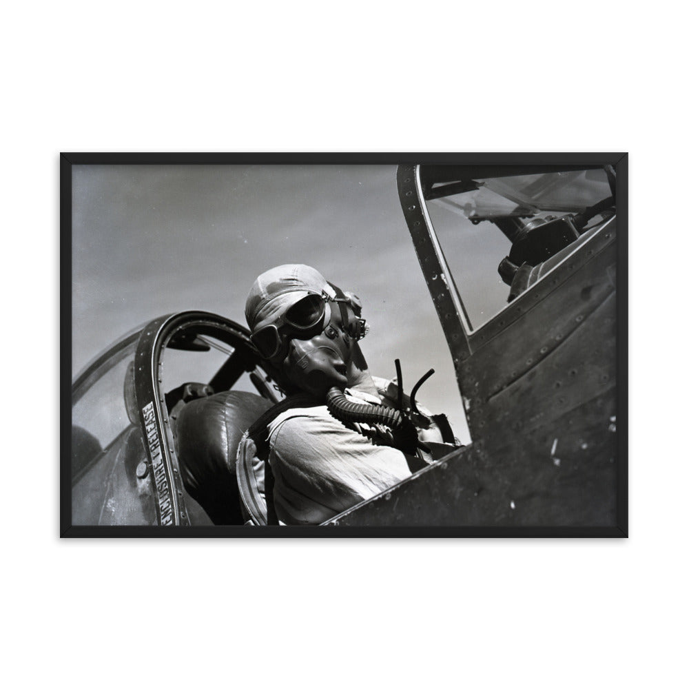 F4U Corsair Pilot Framed poster - I Love a Hangar