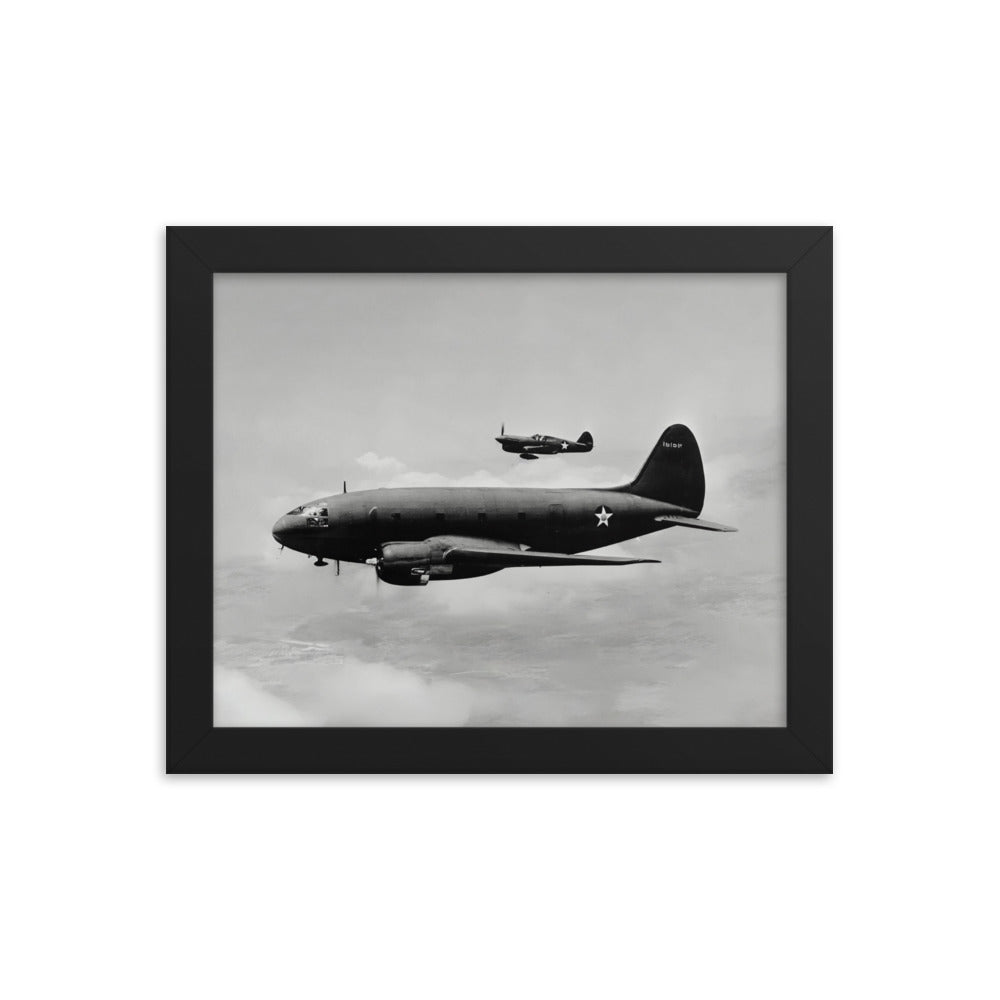 C-46 Commando Framed poster - I Love a Hangar