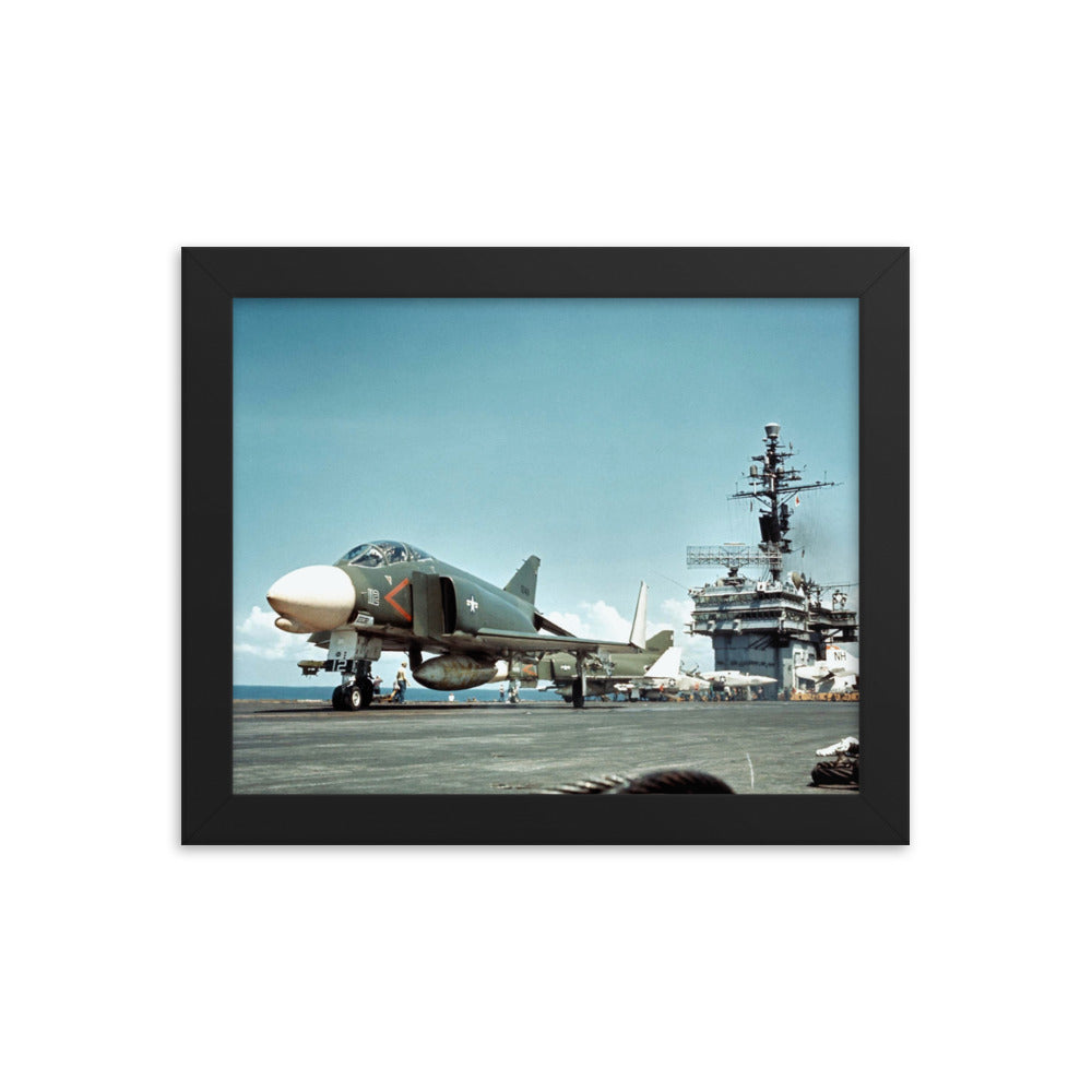 F-4G Camouflaged Phantom Framed poster - I Love a Hangar