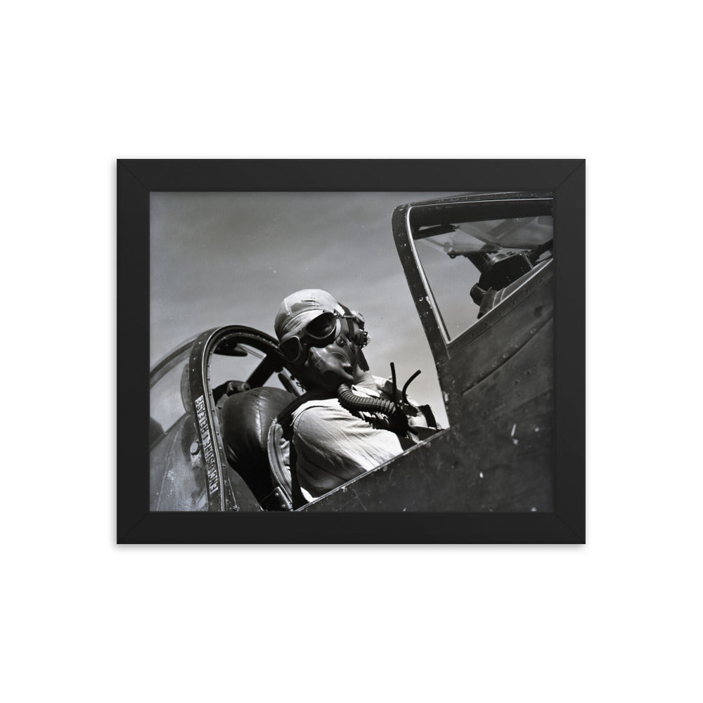 F4U Corsair Pilot Framed poster