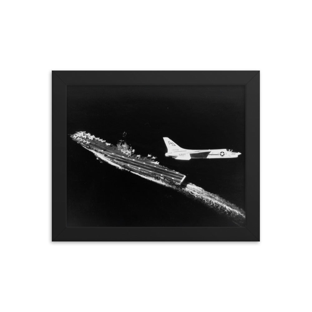 F-8 Crusader In Flight Framed poster - I Love a Hangar
