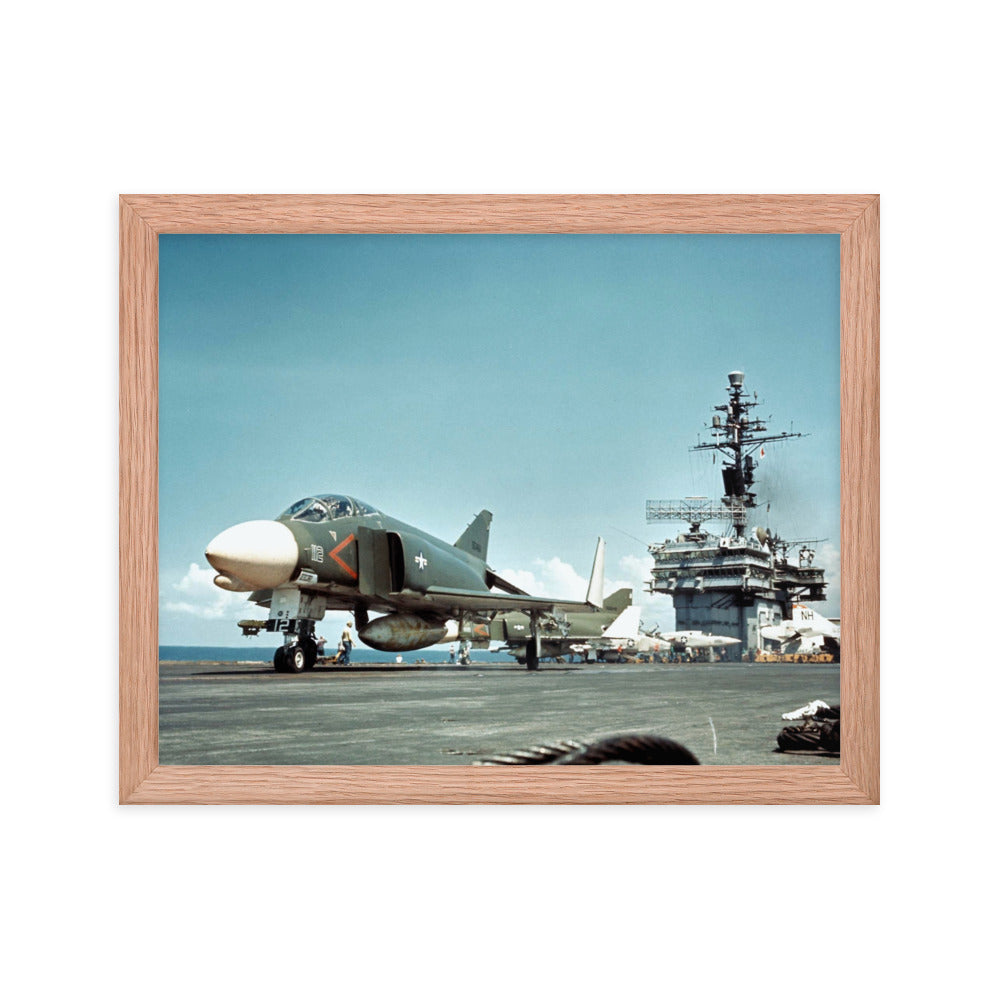 F-4G Camouflaged Phantom Framed poster - I Love a Hangar