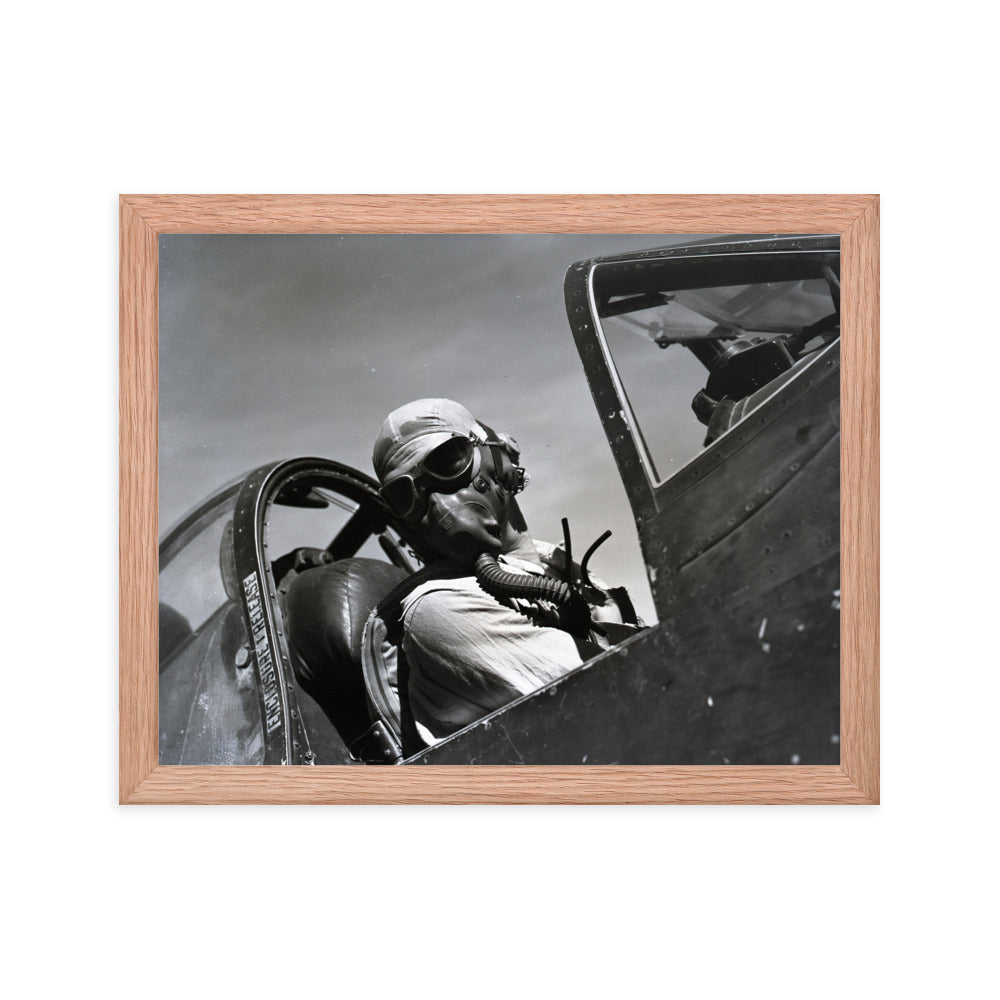 F4U Corsair Pilot Framed poster