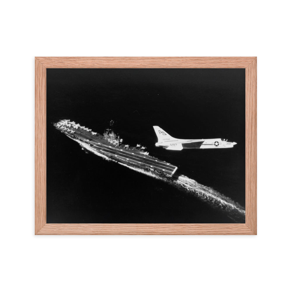 F-8 Crusader In Flight Framed poster - I Love a Hangar