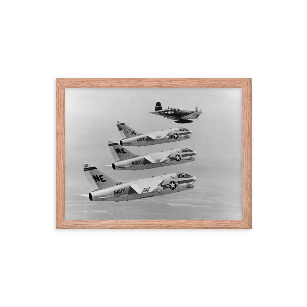 Corsair Formation Framed poster - I Love a Hangar