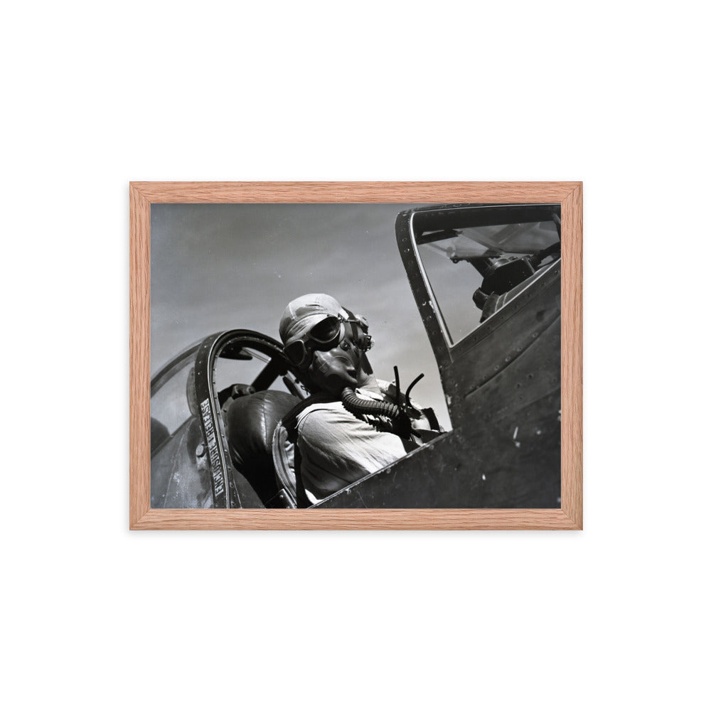 F4U Corsair Pilot Framed poster - I Love a Hangar