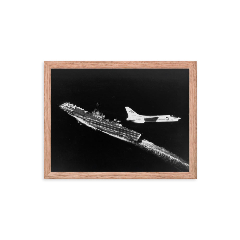 F-8 Crusader In Flight Framed poster - I Love a Hangar