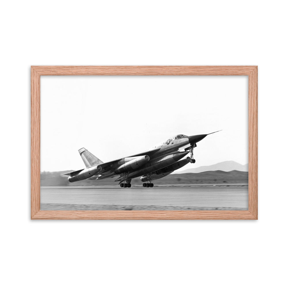 B-58 Hustler Take-Off Framed poster - I Love a Hangar
