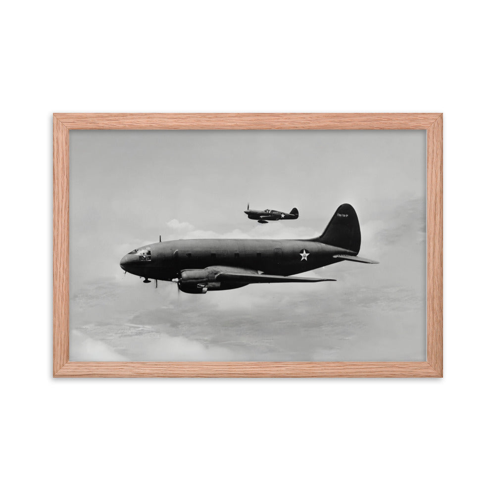 C-46 Commando Framed poster - I Love a Hangar