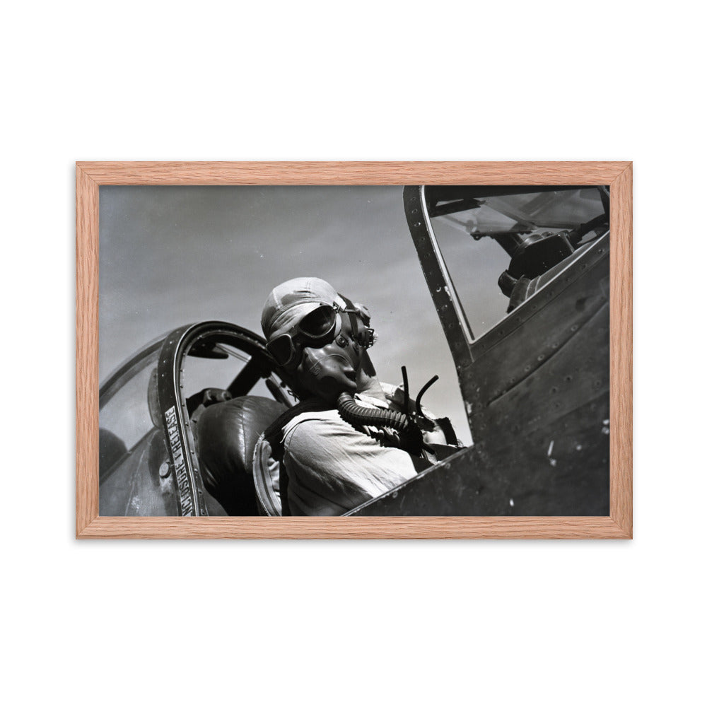 F4U Corsair Pilot Framed poster - I Love a Hangar