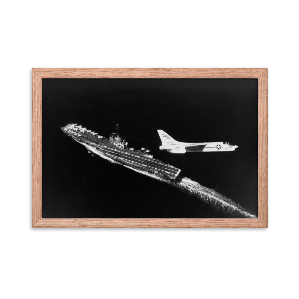 F-8 Crusader In Flight Framed poster - I Love a Hangar