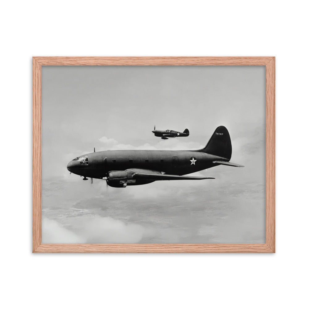 C-46 Commando Framed poster - I Love a Hangar