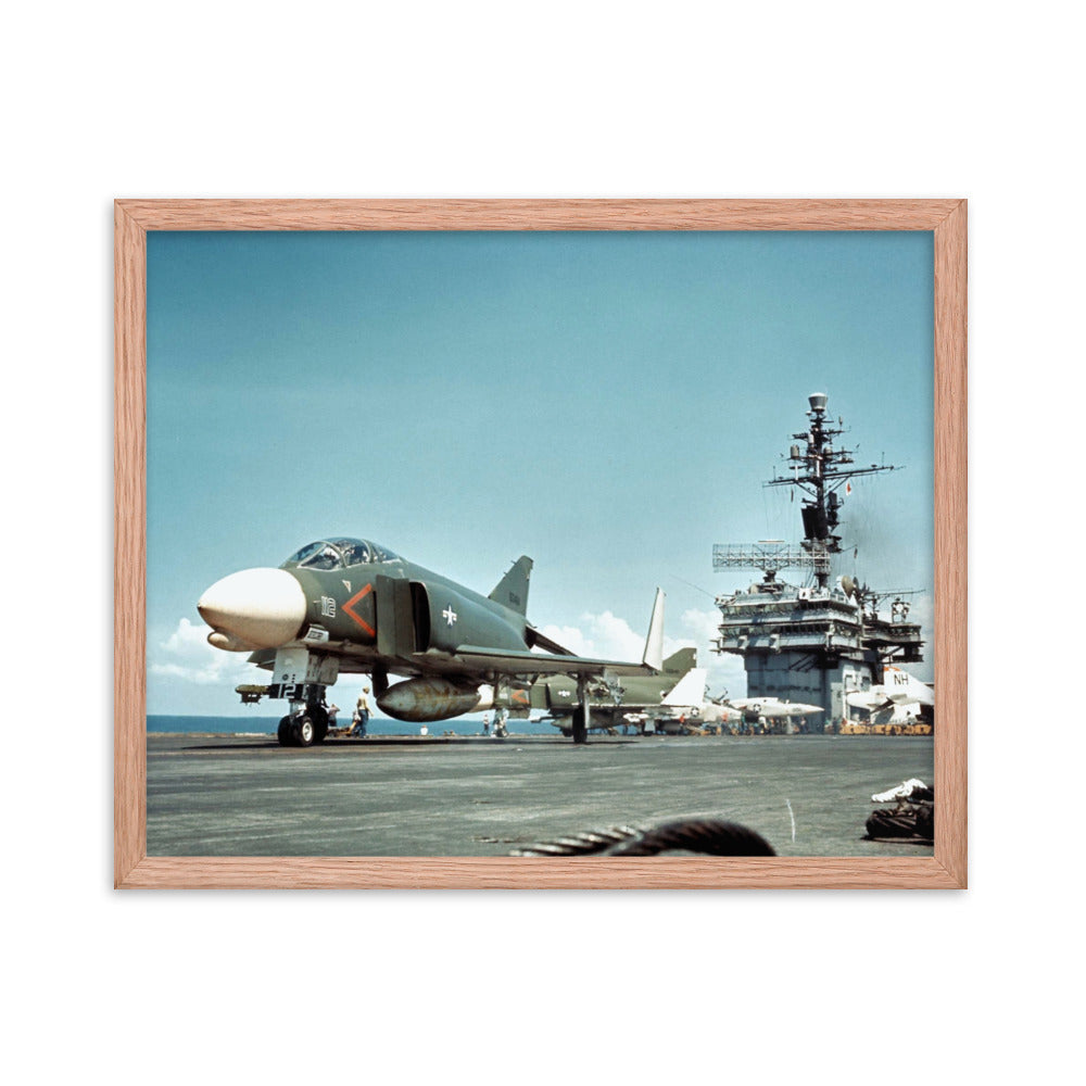 F-4G Camouflaged Phantom Framed poster - I Love a Hangar