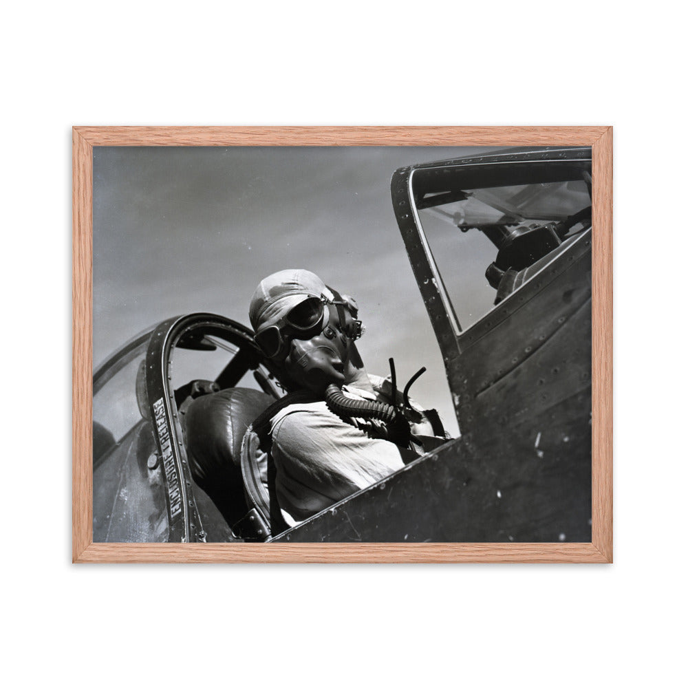 F4U Corsair Pilot Framed poster