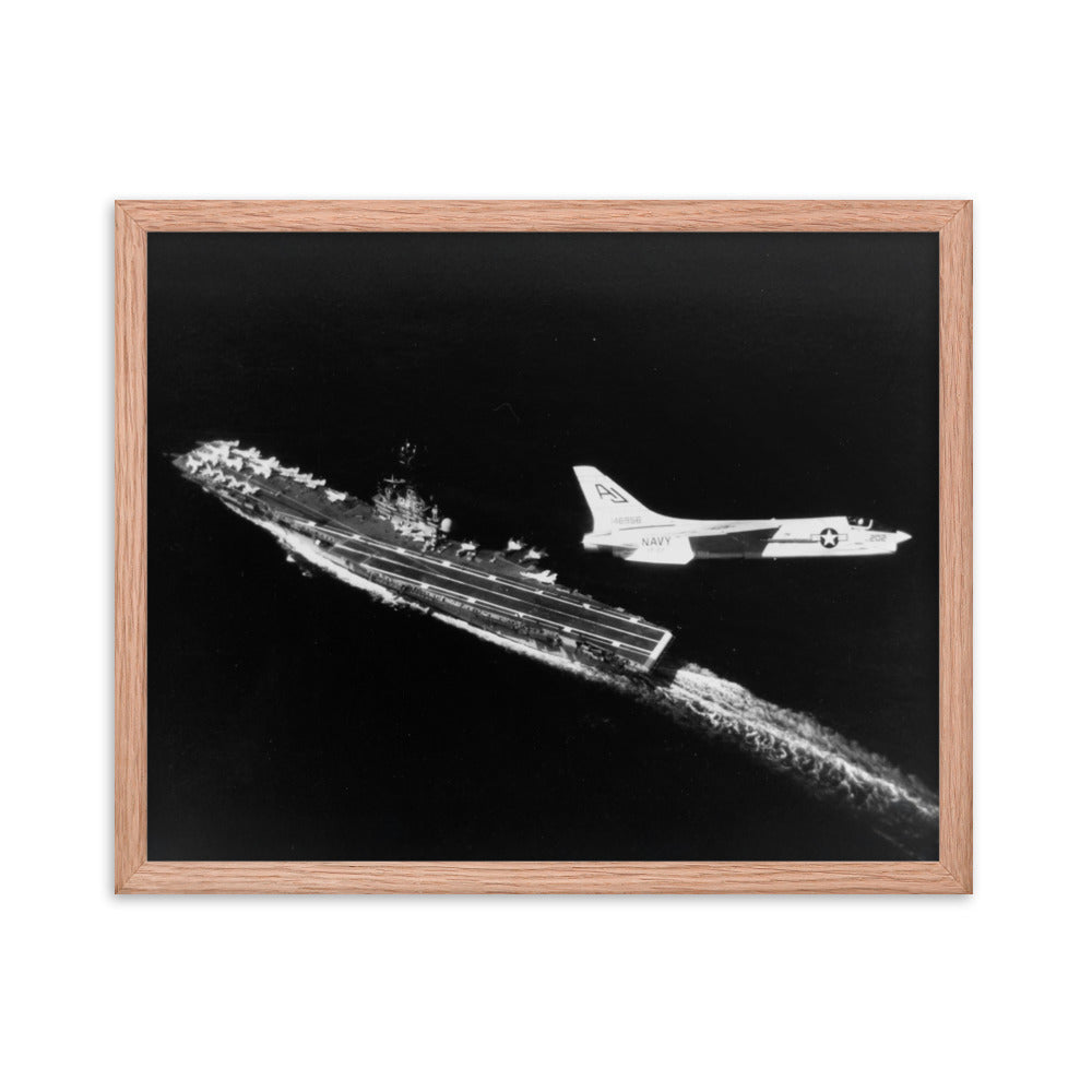F-8 Crusader In Flight Framed poster - I Love a Hangar