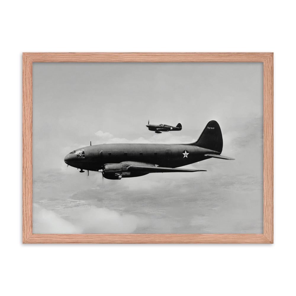 C-46 Commando Framed poster - I Love a Hangar