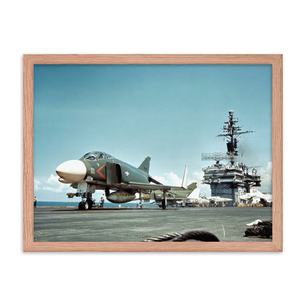 F-4G Camouflaged Phantom Framed poster - I Love a Hangar
