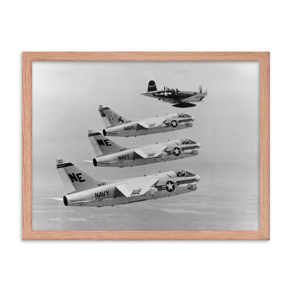 Corsair Formation Framed poster - I Love a Hangar