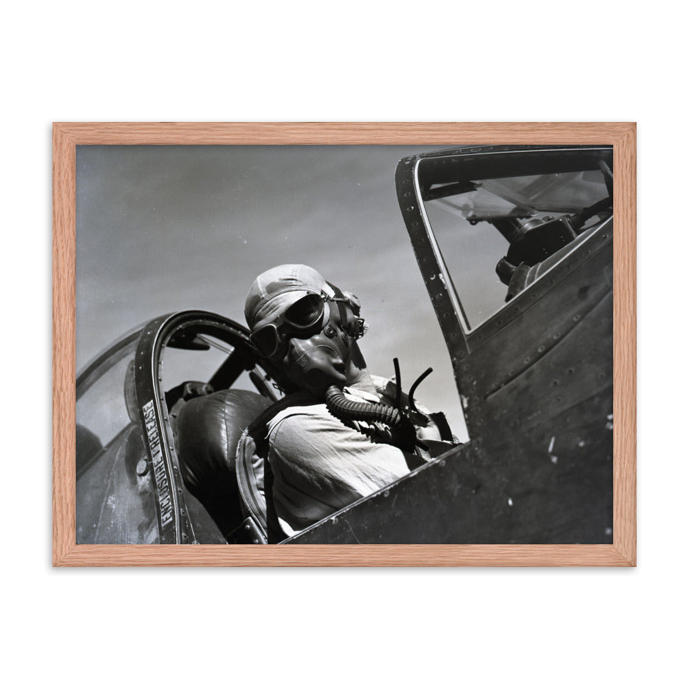 F4U Corsair Pilot Framed poster