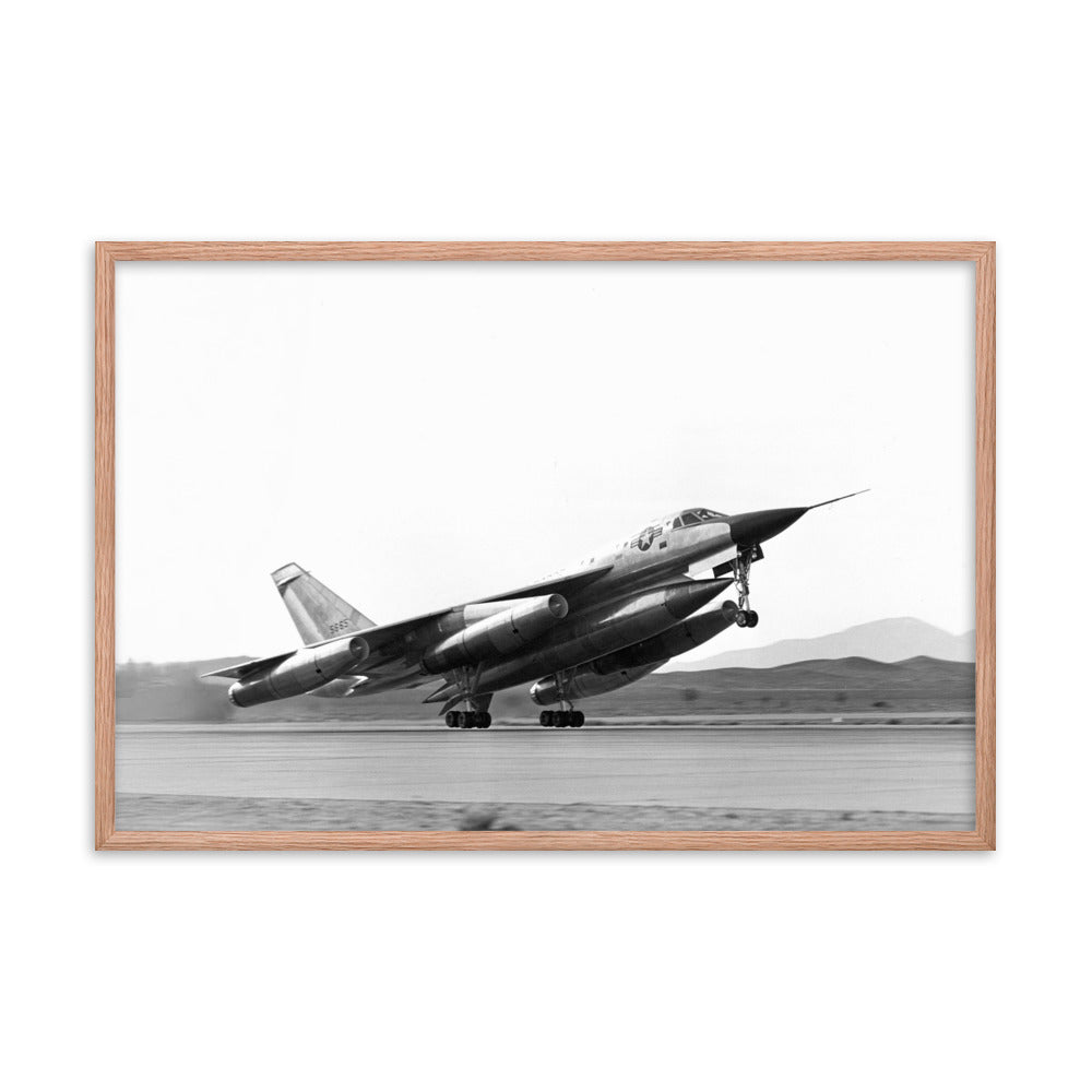 B-58 Hustler Take-Off Framed poster - I Love a Hangar