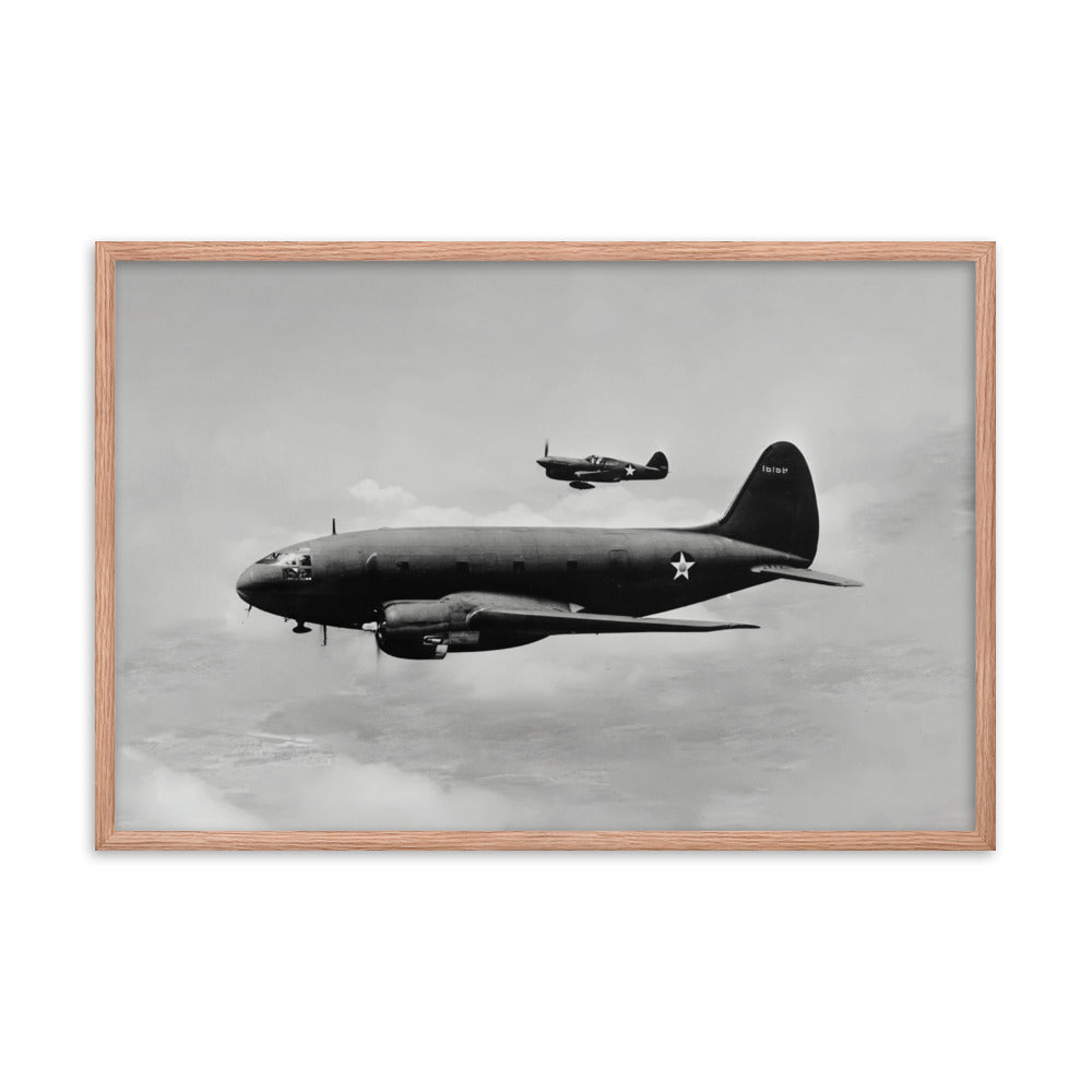 C-46 Commando Framed poster - I Love a Hangar