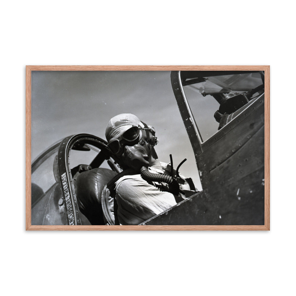 F4U Corsair Pilot Framed poster - I Love a Hangar