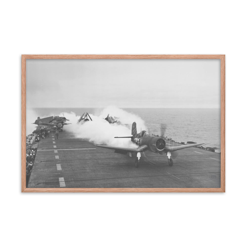 F4U Corsair JATO launch Framed poster - I Love a Hangar