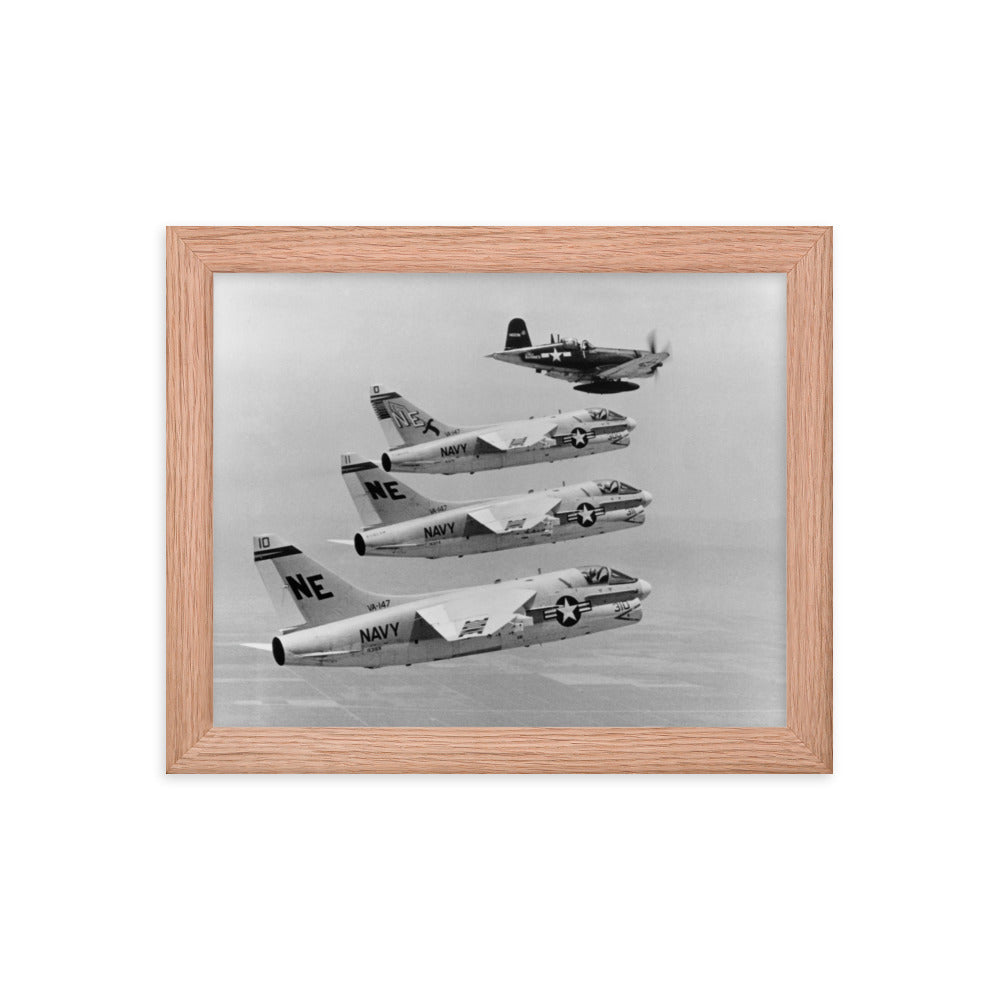 Corsair Formation Framed poster - I Love a Hangar