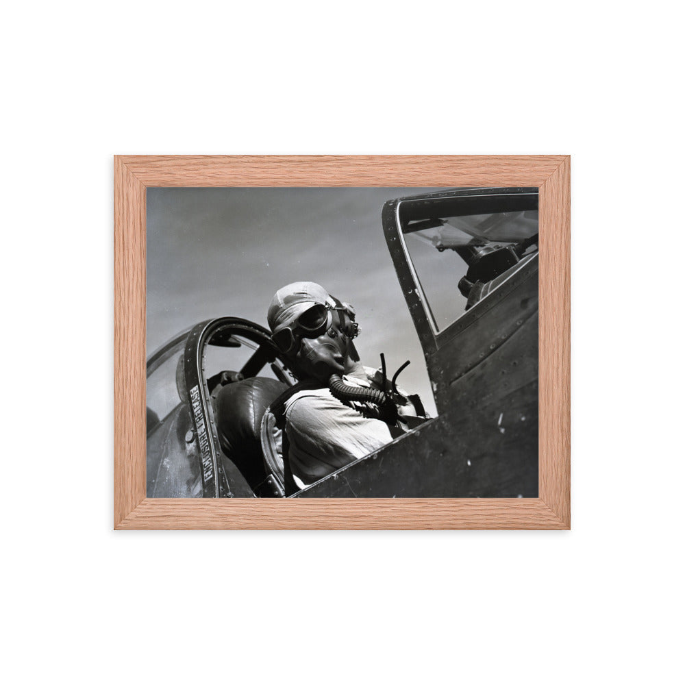 F4U Corsair Pilot Framed poster