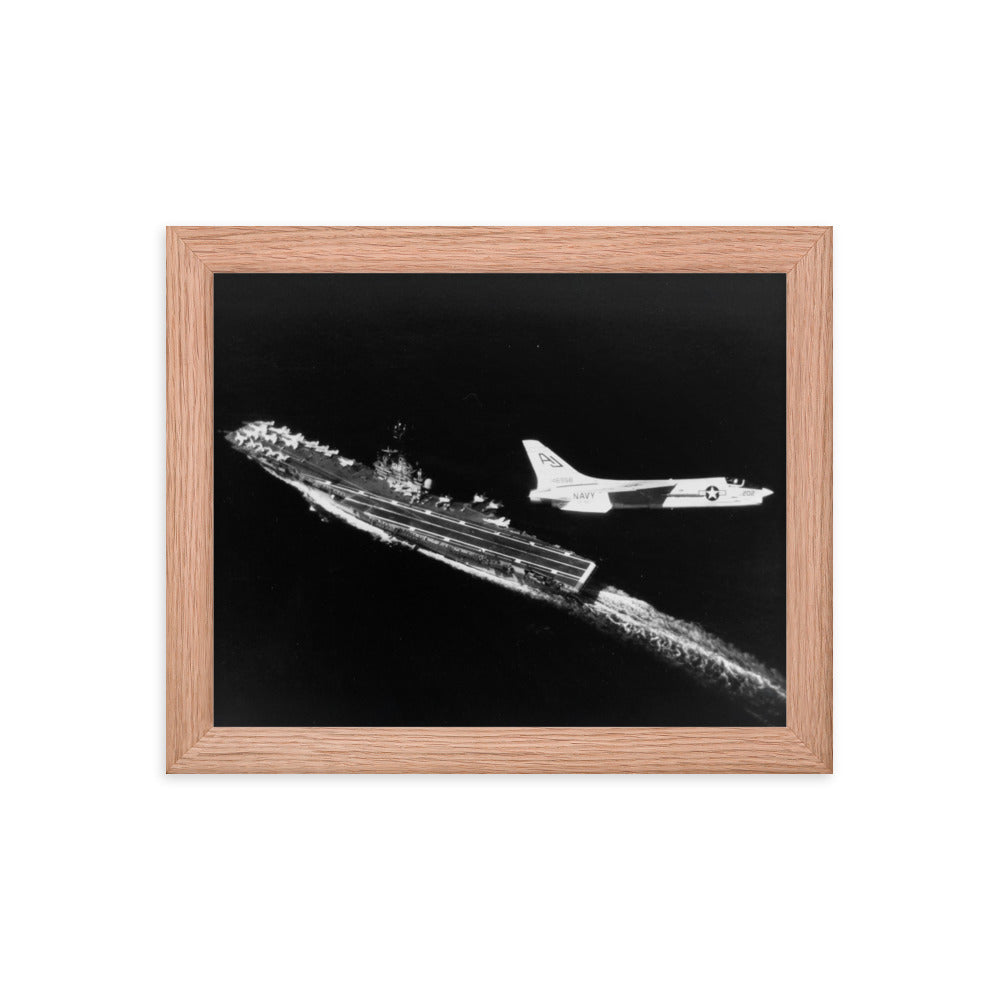 F-8 Crusader In Flight Framed poster - I Love a Hangar