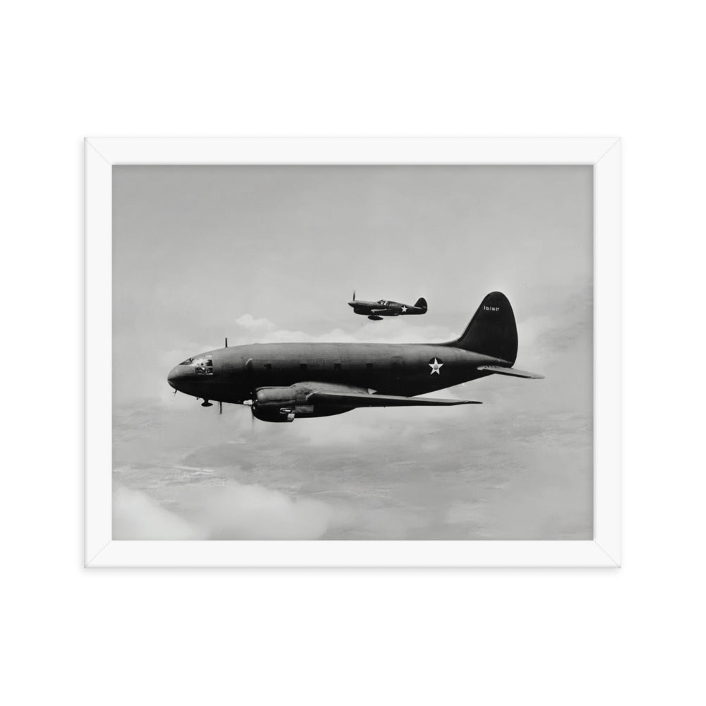 C-46 Commando Framed poster - I Love a Hangar