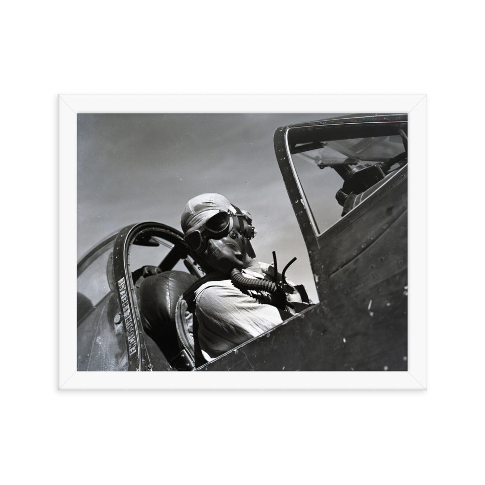 F4U Corsair Pilot Framed poster