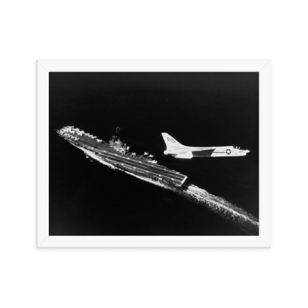 F-8 Crusader In Flight Framed poster - I Love a Hangar