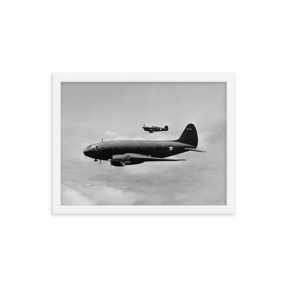 C-46 Commando Framed poster - I Love a Hangar