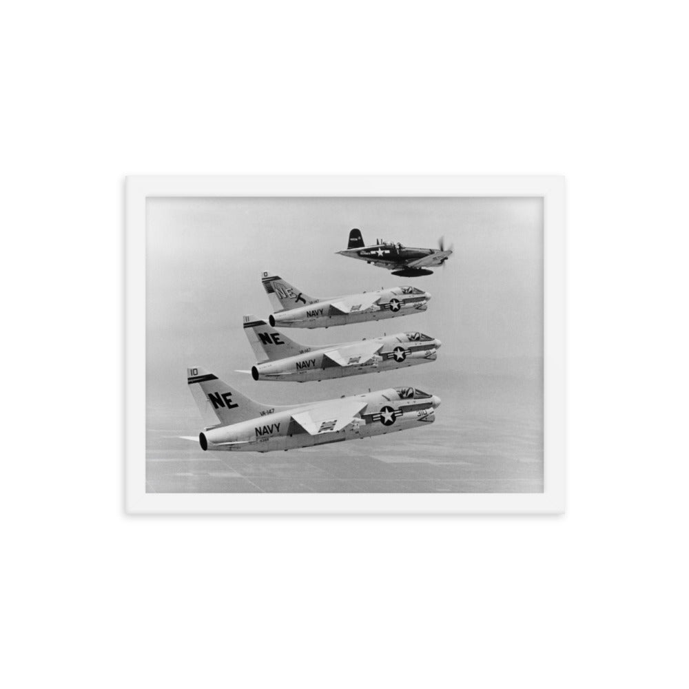 Corsair Formation Framed poster - I Love a Hangar