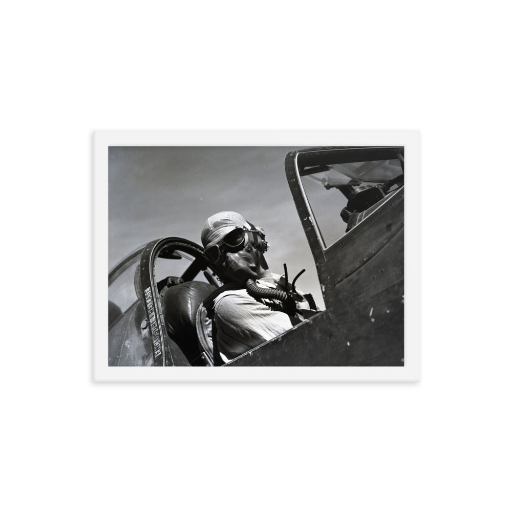 F4U Corsair Pilot Framed poster