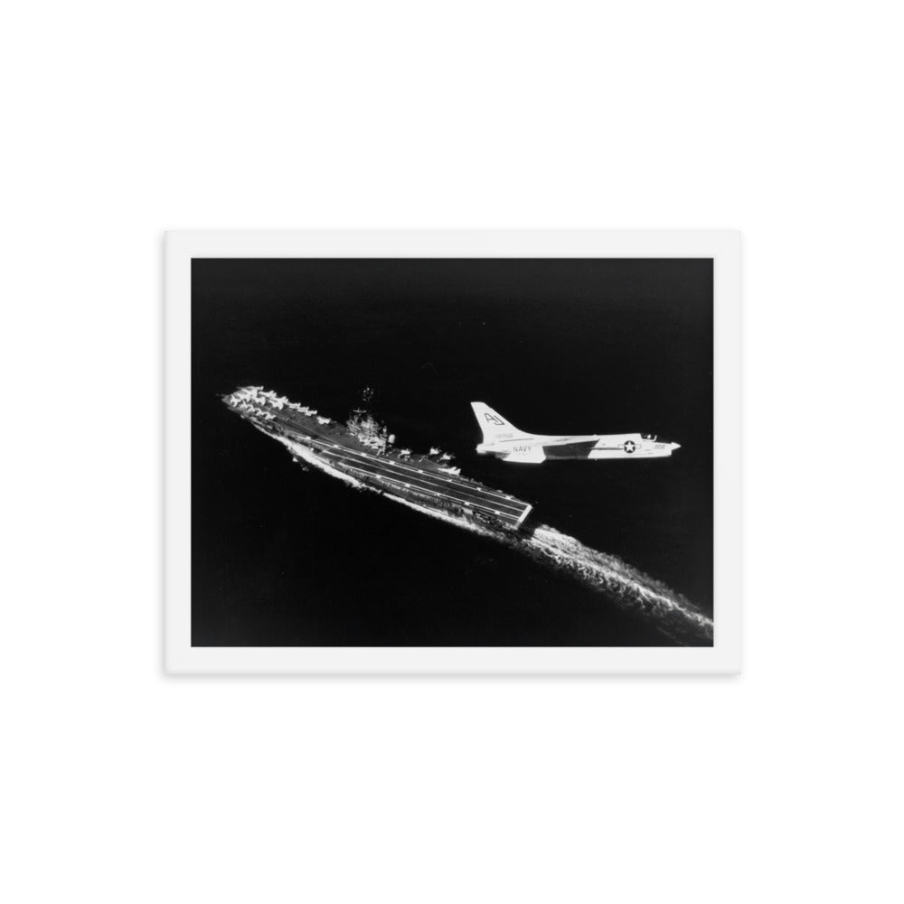 F-8 Crusader In Flight Framed poster - I Love a Hangar