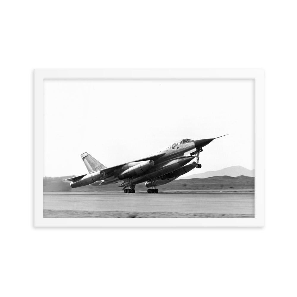 B-58 Hustler Take-Off Framed poster - I Love a Hangar