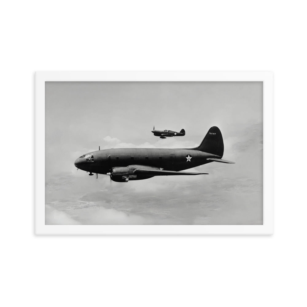 C-46 Commando Framed poster - I Love a Hangar