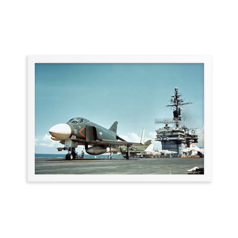 F-4G Camouflaged Phantom Framed poster - I Love a Hangar