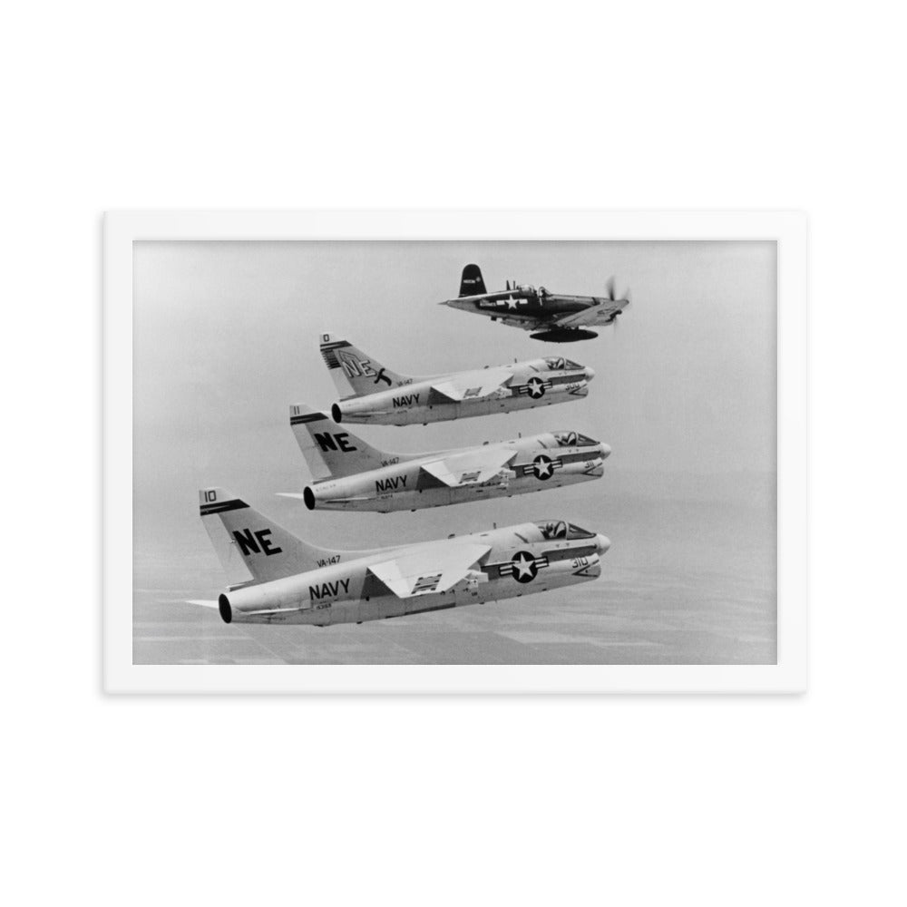 Corsair Formation Framed poster - I Love a Hangar