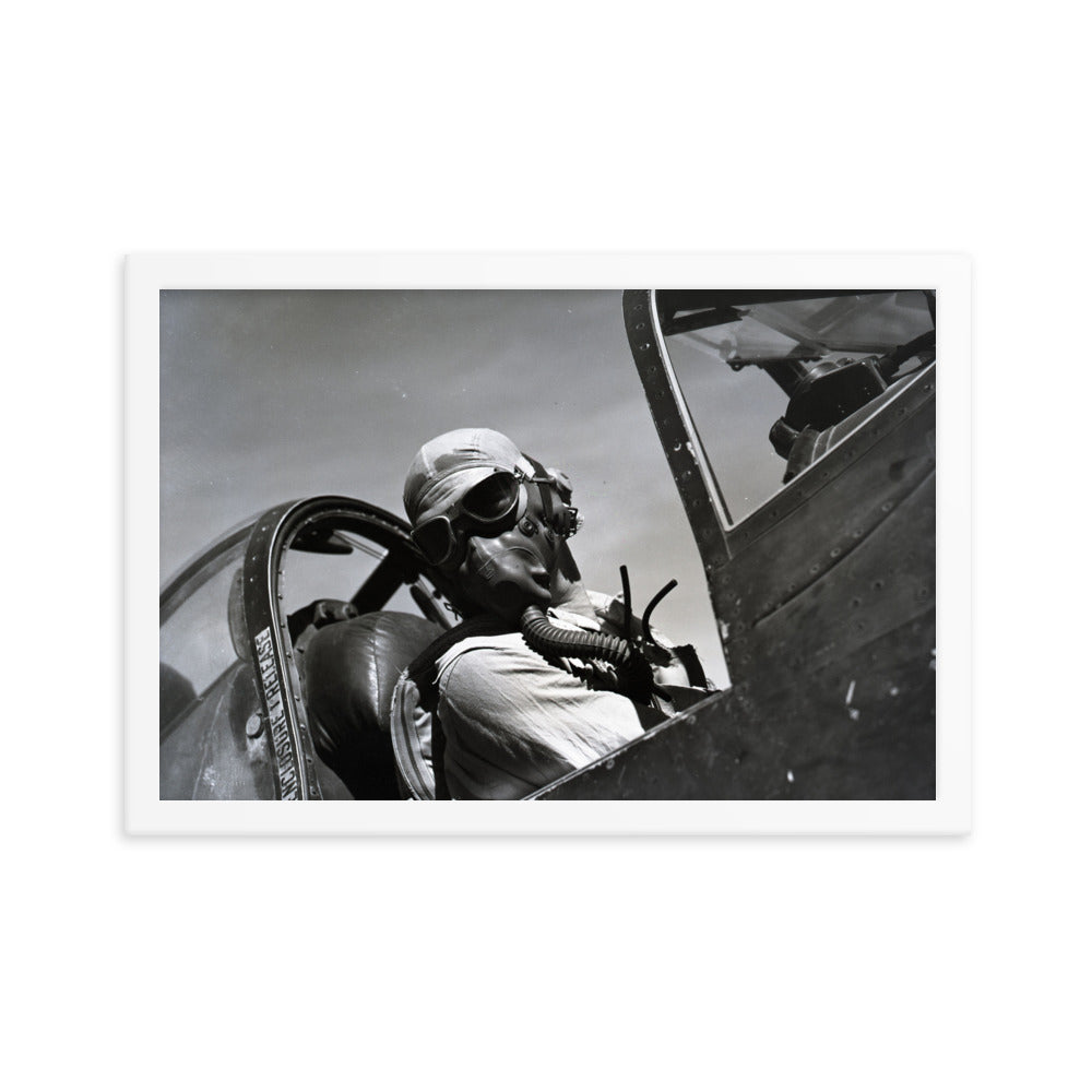 F4U Corsair Pilot Framed poster - I Love a Hangar