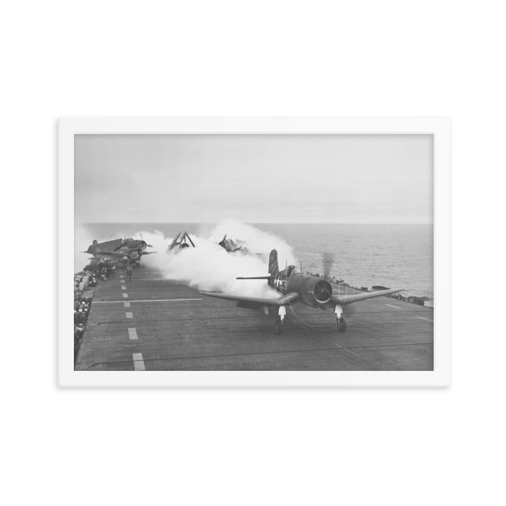 F4U Corsair JATO launch Framed poster - I Love a Hangar